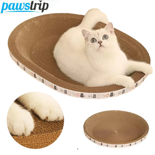 Corrugated Cat Scratcher Cat Scrapers Round Oval Grinding Claw Toys for Cats Wear-Resistant Cat Bed Nest Cat Accessories