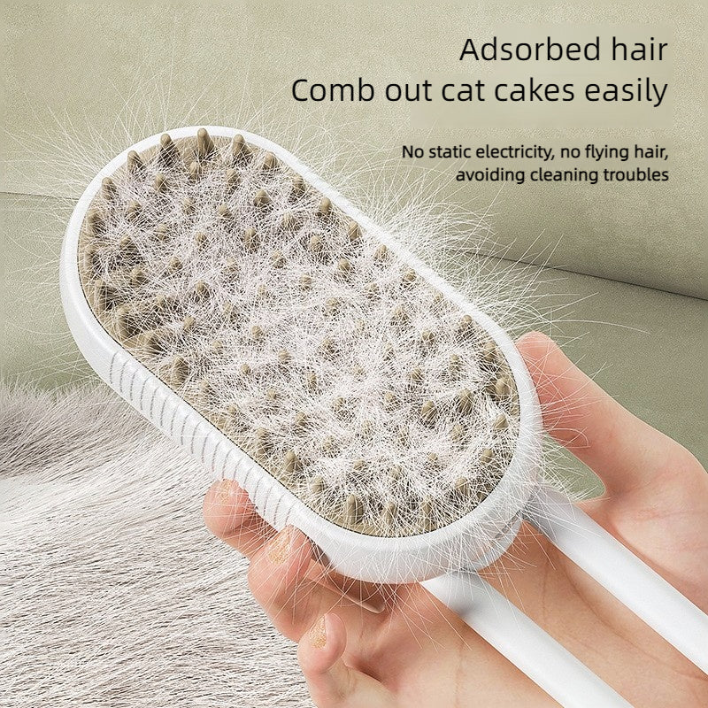 3 In 1 Steamy Cat/Dog Brush for Massage, Self Cleaning Steam Dog Brush, Multifunctional Cat Brushes for Grooming, Pet Hair Brush for Removing Tangled and Loose Hair